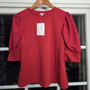 LuLaRoe Red Short Sleeve Top